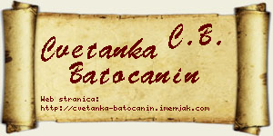 Cvetanka Batoćanin vizit kartica